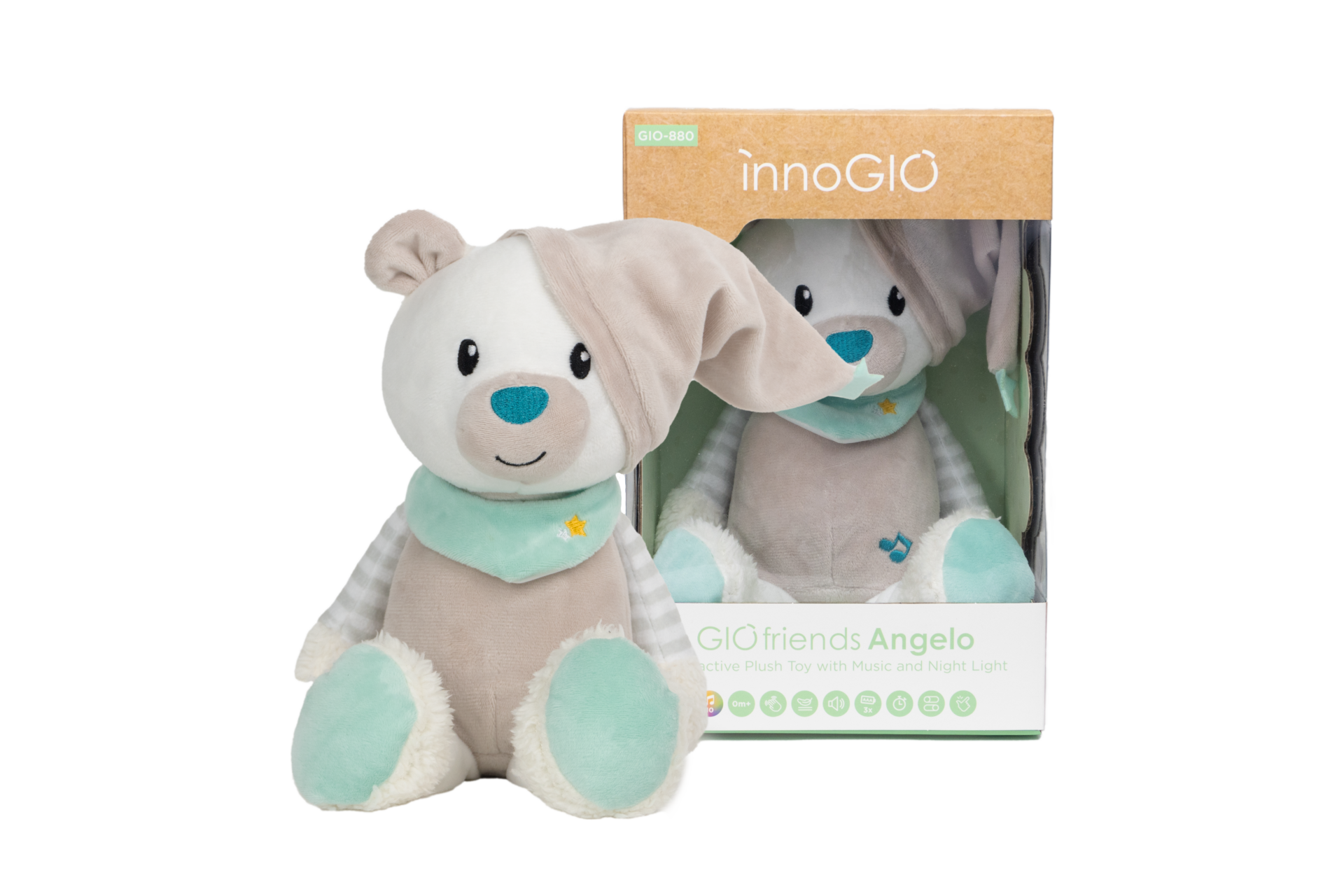 InnoGIO peluche con luz y música GIOfriends Angelo