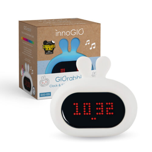 InnoGIO luz nocturna de silicona con sonido GIOrabbit clock