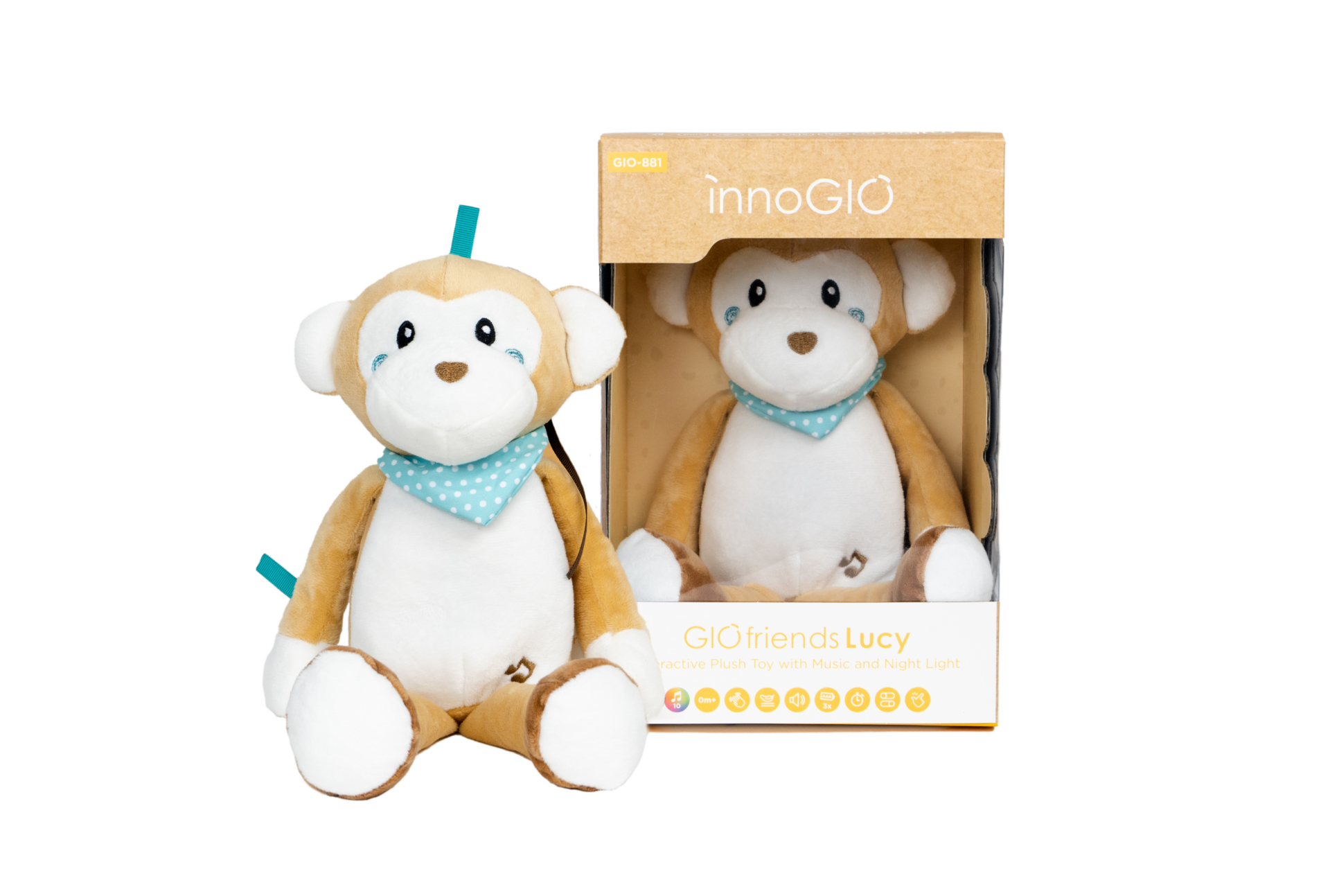 InnoGIO peluche con luz y música GIOfriends lucy